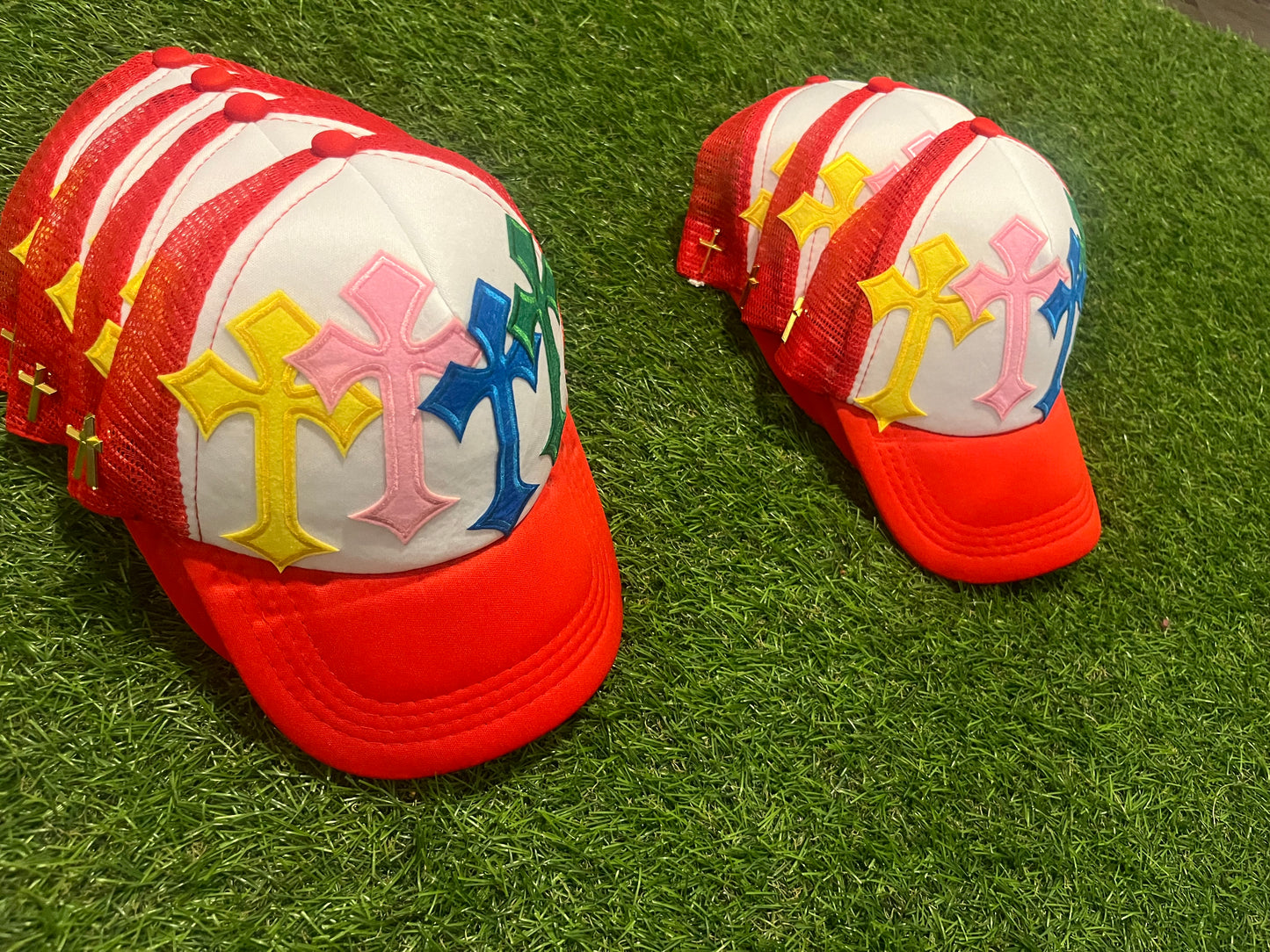 Vintage Multi Cross Trucker Hat