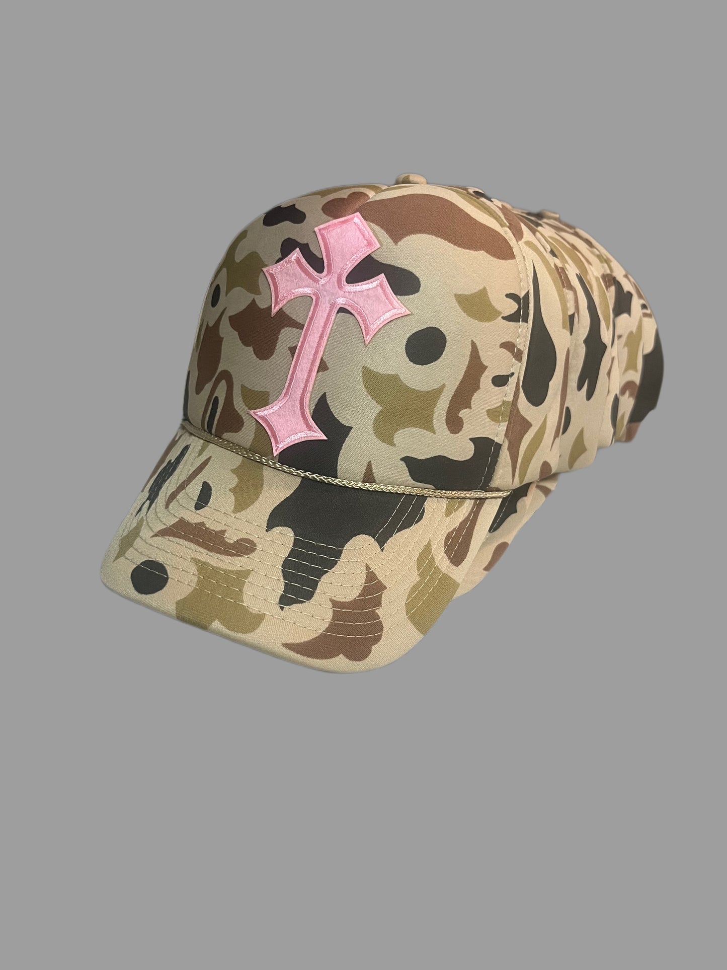 Camo Pink Cross Trucker hat